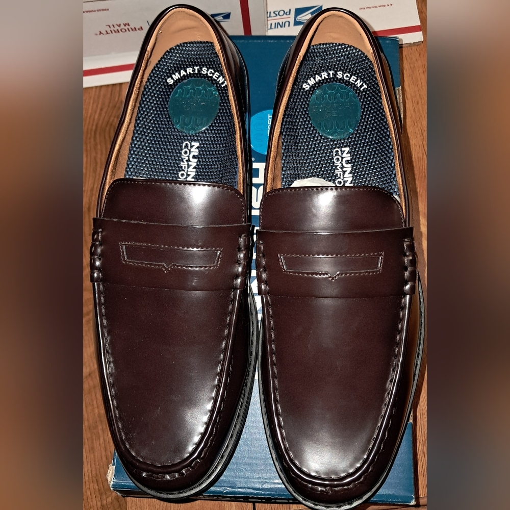 Nunn Bush Browm Comfort Gel Penny Loafers Size 12W